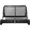 image:imageVEVOR Tow Behind Lawn Sweeper 48 in Pull Behind Yard Sweeper 26 cu ft Hopper Bag Capacity Leaf amp Grass Collector with Dumping Rope Adjustable Sweeping Height Garden Sweepers for Lawn Farm48 Inch