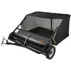 image:imageVEVOR Tow Behind Lawn Sweeper 48 in Pull Behind Yard Sweeper 26 cu ft Hopper Bag Capacity Leaf amp Grass Collector with Dumping Rope Adjustable Sweeping Height Garden Sweepers for Lawn Farm44 Inch