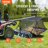 image:imageVEVOR Tow Behind Lawn Sweeper 48 in Pull Behind Yard Sweeper 26 cu ft Hopper Bag Capacity Leaf amp Grass Collector with Dumping Rope Adjustable Sweeping Height Garden Sweepers for Lawn Farm42 Inch
