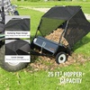 image:imageVEVOR Tow Behind Lawn Sweeper 48 in Pull Behind Yard Sweeper 26 cu ft Hopper Bag Capacity Leaf amp Grass Collector with Dumping Rope Adjustable Sweeping Height Garden Sweepers for Lawn Farm44 Inch