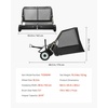 image:imageVEVOR Tow Behind Lawn Sweeper 48 in Pull Behind Yard Sweeper 26 cu ft Hopper Bag Capacity Leaf amp Grass Collector with Dumping Rope Adjustable Sweeping Height Garden Sweepers for Lawn Farm48 Inch
