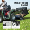 image:imageVEVOR Tow Behind Lawn Sweeper 48 in Pull Behind Yard Sweeper 26 cu ft Hopper Bag Capacity Leaf amp Grass Collector with Dumping Rope Adjustable Sweeping Height Garden Sweepers for Lawn Farm44 Inch