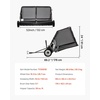 image:imageVEVOR Tow Behind Lawn Sweeper 48 in Pull Behind Yard Sweeper 26 cu ft Hopper Bag Capacity Leaf amp Grass Collector with Dumping Rope Adjustable Sweeping Height Garden Sweepers for Lawn Farm52 Inch