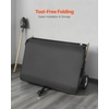 image:imageVEVOR Tow Behind Lawn Sweeper 48 in Pull Behind Yard Sweeper 26 cu ft Hopper Bag Capacity Leaf amp Grass Collector with Dumping Rope Adjustable Sweeping Height Garden Sweepers for Lawn Farm48 Inch