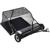 image:imageVEVOR Tow Behind Lawn Sweeper 48 in Pull Behind Yard Sweeper 26 cu ft Hopper Bag Capacity Leaf amp Grass Collector with Dumping Rope Adjustable Sweeping Height Garden Sweepers for Lawn Farm42 Inch