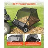 image:imageVEVOR Tow Behind Lawn Sweeper 48 in Pull Behind Yard Sweeper 26 cu ft Hopper Bag Capacity Leaf amp Grass Collector with Dumping Rope Adjustable Sweeping Height Garden Sweepers for Lawn Farm48 Inch