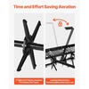 image:imageVEVOR Tow Behind Plug Aerator 32 in Lawn Spike Aerator with Universal Hitch Heavy Duty amp RustResistant Pull Behind Spike Aerator Tool with Folded Edge Tray for Farmland amp Garden TractorsCore Aerator 40in