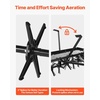 image:imageVEVOR Tow Behind Plug Aerator 32 in Lawn Spike Aerator with Universal Hitch Heavy Duty amp RustResistant Pull Behind Spike Aerator Tool with Folded Edge Tray for Farmland amp Garden TractorsCore Aerator 48in