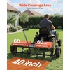 image:imageVEVOR Tow Behind Plug Aerator 32 in Lawn Spike Aerator with Universal Hitch Heavy Duty amp RustResistant Pull Behind Spike Aerator Tool with Folded Edge Tray for Farmland amp Garden TractorsCore Aerator 40in