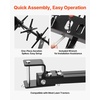 image:imageVEVOR Tow Behind Plug Aerator 32 in Lawn Spike Aerator with Universal Hitch Heavy Duty amp RustResistant Pull Behind Spike Aerator Tool with Folded Edge Tray for Farmland amp Garden TractorsCore Aerator 40in