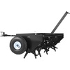 image:imageVEVOR Tow Behind Plug Aerator 32 in Lawn Spike Aerator with Universal Hitch Heavy Duty amp RustResistant Pull Behind Spike Aerator Tool with Folded Edge Tray for Farmland amp Garden TractorsCore Aerator 48in