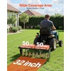 image:imageVEVOR Tow Behind Plug Aerator 32 in Lawn Spike Aerator with Universal Hitch Heavy Duty amp RustResistant Pull Behind Spike Aerator Tool with Folded Edge Tray for Farmland amp Garden TractorsSpike Aerator 32in