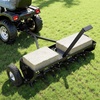 image:imageVEVOR Tow Behind Plug Aerator 32 in Lawn Spike Aerator with Universal Hitch Heavy Duty amp RustResistant Pull Behind Spike Aerator Tool with Folded Edge Tray for Farmland amp Garden TractorsCore Aerator 40in