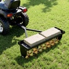 image:imageVEVOR Tow Behind Plug Aerator 32 in Lawn Spike Aerator with Universal Hitch Heavy Duty amp RustResistant Pull Behind Spike Aerator Tool with Folded Edge Tray for Farmland amp Garden TractorsSpike Aerator 32in