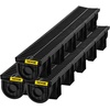 image:imageVEVOR Trench Drain System 5 Pack Channel Drain with Plastic Grate 57 x 31 in HDPE Drainage Trench Black Plastic Garage Floor Waterway 5 x 39 in with 5 End Caps for Garden Driveway3pack 5951in  plastic