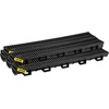 image:imageVEVOR Trench Drain System 5 Pack Channel Drain with Plastic Grate 57 x 31 in HDPE Drainage Trench Black Plastic Garage Floor Waterway 5 x 39 in with 5 End Caps for Garden Driveway5pack 5731in  plastic