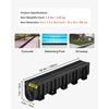 image:imageVEVOR Trench Drain System 5 Pack Channel Drain with Plastic Grate 57 x 31 in HDPE Drainage Trench Black Plastic Garage Floor Waterway 5 x 39 in with 5 End Caps for Garden Driveway5pack 5975in  plastic