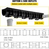image:imageVEVOR Trench Drain System 5 Pack Channel Drain with Plastic Grate 57 x 31 in HDPE Drainage Trench Black Plastic Garage Floor Waterway 5 x 39 in with 5 End Caps for Garden Driveway6pack 5951in  plastic