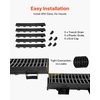 image:imageVEVOR Trench Drain System 5 Pack Channel Drain with Plastic Grate 57 x 31 in HDPE Drainage Trench Black Plastic Garage Floor Waterway 5 x 39 in with 5 End Caps for Garden Driveway5pack 5731in  plastic