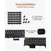 image:imageVEVOR Trench Drain System 5 Pack Channel Drain with Plastic Grate 57 x 31 in HDPE Drainage Trench Black Plastic Garage Floor Waterway 5 x 39 in with 5 End Caps for Garden Driveway6pack 5731in  plastic