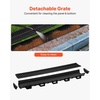 image:imageVEVOR Trench Drain System 5 Pack Channel Drain with Plastic Grate 57 x 31 in HDPE Drainage Trench Black Plastic Garage Floor Waterway 5 x 39 in with 5 End Caps for Garden Driveway5pack 5731in  plastic