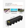 image:imageVEVOR Trench Drain System 5 Pack Channel Drain with Plastic Grate 57 x 31 in HDPE Drainage Trench Black Plastic Garage Floor Waterway 5 x 39 in with 5 End Caps for Garden Driveway4pack 5975in  plastic