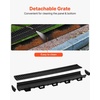 image:imageVEVOR Trench Drain System 5 Pack Channel Drain with Plastic Grate 57 x 31 in HDPE Drainage Trench Black Plastic Garage Floor Waterway 5 x 39 in with 5 End Caps for Garden Driveway3pack 5731in  plastic
