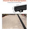 image:imageVEVOR Trench Drain System 5 Pack Channel Drain with Plastic Grate 57 x 31 in HDPE Drainage Trench Black Plastic Garage Floor Waterway 5 x 39 in with 5 End Caps for Garden Driveway5pack 5731in  plastic