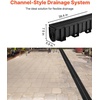 image:imageVEVOR Trench Drain System 5 Pack Channel Drain with Plastic Grate 57 x 31 in HDPE Drainage Trench Black Plastic Garage Floor Waterway 5 x 39 in with 5 End Caps for Garden Driveway4pack 5975in  plastic