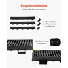 image:imageVEVOR Trench Drain System 5 Pack Channel Drain with Plastic Grate 57 x 31 in HDPE Drainage Trench Black Plastic Garage Floor Waterway 5 x 39 in with 5 End Caps for Garden Driveway3pack 5731in  plastic