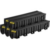 image:imageVEVOR Trench Drain System 5 Pack Channel Drain with Plastic Grate 57 x 31 in HDPE Drainage Trench Black Plastic Garage Floor Waterway 5 x 39 in with 5 End Caps for Garden Driveway5pack 5975in  plastic