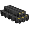 image:imageVEVOR Trench Drain System 5 Pack Channel Drain with Plastic Grate 57 x 31 in HDPE Drainage Trench Black Plastic Garage Floor Waterway 5 x 39 in with 5 End Caps for Garden Driveway5pack 5975in  plastic