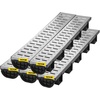 image:imageVEVOR Trench Drain System 5 Pack Channel Drain with Plastic Grate 57 x 31 in HDPE Drainage Trench Black Plastic Garage Floor Waterway 5 x 39 in with 5 End Caps for Garden Driveway5pack 5731in  metal