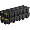 image:imageVEVOR Trench Drain System 5 Pack Channel Drain with Plastic Grate 57 x 31 in HDPE Drainage Trench Black Plastic Garage Floor Waterway 5 x 39 in with 5 End Caps for Garden Driveway4pack 5975in  plastic