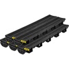 image:imageVEVOR Trench Drain System 5 Pack Channel Drain with Plastic Grate 57 x 31 in HDPE Drainage Trench Black Plastic Garage Floor Waterway 5 x 39 in with 5 End Caps for Garden Driveway5pack 5731in  plastic