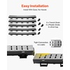 image:imageVEVOR Trench Drain System 5 Pack Channel Drain with Plastic Grate 57 x 31 in HDPE Drainage Trench Black Plastic Garage Floor Waterway 5 x 39 in with 5 End Caps for Garden Driveway5pack 5731in  metal