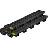 image:imageVEVOR Trench Drain System 5 Pack Channel Drain with Plastic Grate 57 x 31 in HDPE Drainage Trench Black Plastic Garage Floor Waterway 5 x 39 in with 5 End Caps for Garden Driveway3pack 5731in  plastic