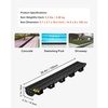 image:imageVEVOR Trench Drain System 5 Pack Channel Drain with Plastic Grate 57 x 31 in HDPE Drainage Trench Black Plastic Garage Floor Waterway 5 x 39 in with 5 End Caps for Garden Driveway5pack 5731in  plastic