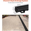 image:imageVEVOR Trench Drain System 5 Pack Channel Drain with Plastic Grate 57 x 31 in HDPE Drainage Trench Black Plastic Garage Floor Waterway 5 x 39 in with 5 End Caps for Garden Driveway3pack 5731in  plastic
