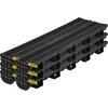 image:imageVEVOR Trench Drain System 5 Pack Channel Drain with Plastic Grate 57 x 31 in HDPE Drainage Trench Black Plastic Garage Floor Waterway 5 x 39 in with 5 End Caps for Garden Driveway6pack 5731in  plastic