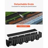 image:imageVEVOR Trench Drain System 5 Pack Channel Drain with Plastic Grate 57 x 31 in HDPE Drainage Trench Black Plastic Garage Floor Waterway 5 x 39 in with 5 End Caps for Garden Driveway4pack 5975in  plastic