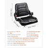 image:imageVEVOR Universal Tracor Seat Lawn Mower Seat with Micro Switch and Drainage Holes 63118 inch Extended Slot Tractor Seat for Tractor Loader Excavator2023New with Belt