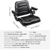 image:imageVEVOR Universal Tracor Seat Lawn Mower Seat with Micro Switch and Drainage Holes 63118 inch Extended Slot Tractor Seat for Tractor Loader Excavator2023New with ArmrestBelt