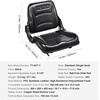 image:imageVEVOR Universal Tracor Seat Lawn Mower Seat with Micro Switch and Drainage Holes 63118 inch Extended Slot Tractor Seat for Tractor Loader Excavator2023New Nude Style
