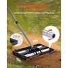 image:imageVEVOR Updated Lawn Leveling Rake with Roller 17 x 10 Stainless Steel Lawn Leveler with 634 Adjustable Handle Heavy Duty Yard Leveling Rake Effort Saving Lawn Leveling Tool for Yard Golf Court