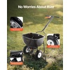 image:imageVEVOR Walk Behind Spreader 60LBS Capacity Push Spreader with Hopper Grate 098 ft Spreading Width 8 in All Terrain Pneumatic Tires Garden amp Lawn Broadcast Spreaders for Seed Fertilizer