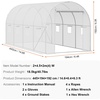 image:imageVEVOR Walkin Greenhouse 54 x 811 x 772 Greenhouse for Outdoors with Windows PE Cover 2 Tiers 14 Shelves RollUp Zipper Door Walk in Green House Portable Plant Garden Hot House for BackyardWhite