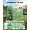 image:imageVEVOR Walkin Greenhouse 54 x 811 x 772 Greenhouse for Outdoors with Windows PE Cover 2 Tiers 14 Shelves RollUp Zipper Door Walk in Green House Portable Plant Garden Hot House for BackyardGreen