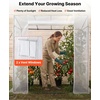 image:imageVEVOR Walkin Greenhouse 54 x 811 x 772 Greenhouse for Outdoors with Windows PE Cover 2 Tiers 14 Shelves RollUp Zipper Door Walk in Green House Portable Plant Garden Hot House for BackyardWhite