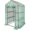 image:imageVEVOR Walkin Greenhouse 54 x 811 x 772 Greenhouse for Outdoors with Windows PE Cover 2 Tiers 14 Shelves RollUp Zipper Door Walk in Green House Portable Plant Garden Hot House for BackyardGreen